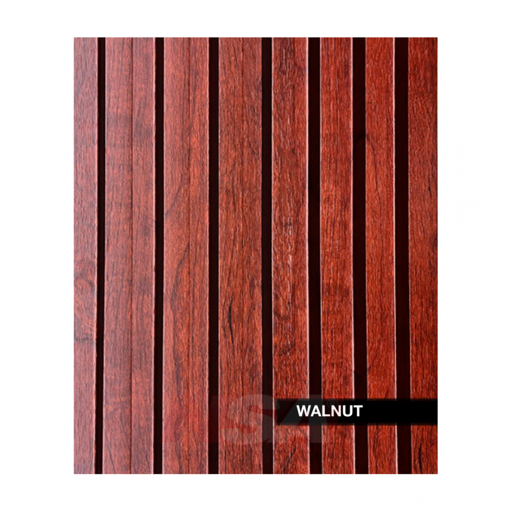 Wall panel interior wpc Walnut 2700x168x24 mm.