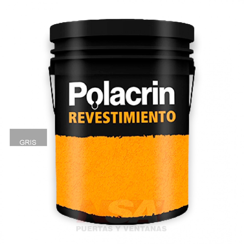 Revestimiento texturado Polacrin color Gris de 25kg.