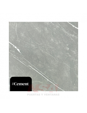 Placa de PVC rigida simil marmol modelo Cement de 2800 x 1220 x 2.5 mm.