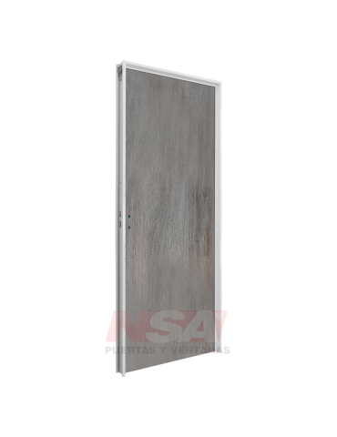 Puerta placa de melamina 5,5mm de 0,85 x 2,05 color Báltico marco de aluminio. 2