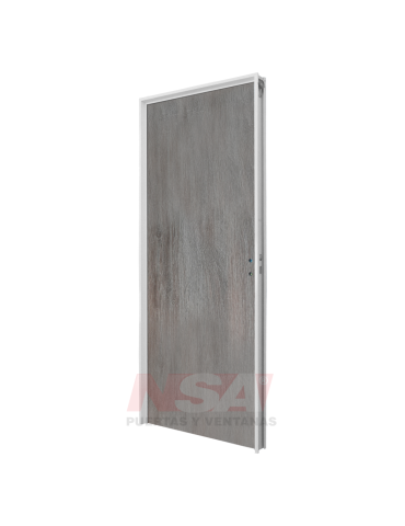 Puerta placa de melamina 5,5mm de 0,85 x 2,05 color Báltico marco de aluminio. 2