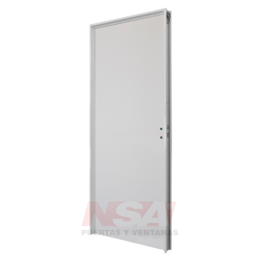 Puerta placa de melamina 5,5mm de 0,85 x 2,05 color Roble Americano marco de aluminio. 2