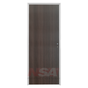 Puerta placa de melamina 5,5mm de 0,75 x 2,05 color Roble Dakar marco de aluminio.