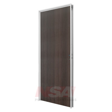 Puerta placa de melamina 5,5mm de 0,75 x 2,05 color Roble Dakar marco de aluminio. 2