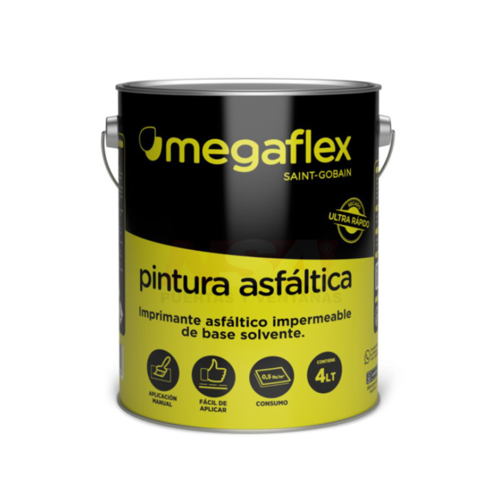 Pintura asfáltica Megaflex x 4 lts.