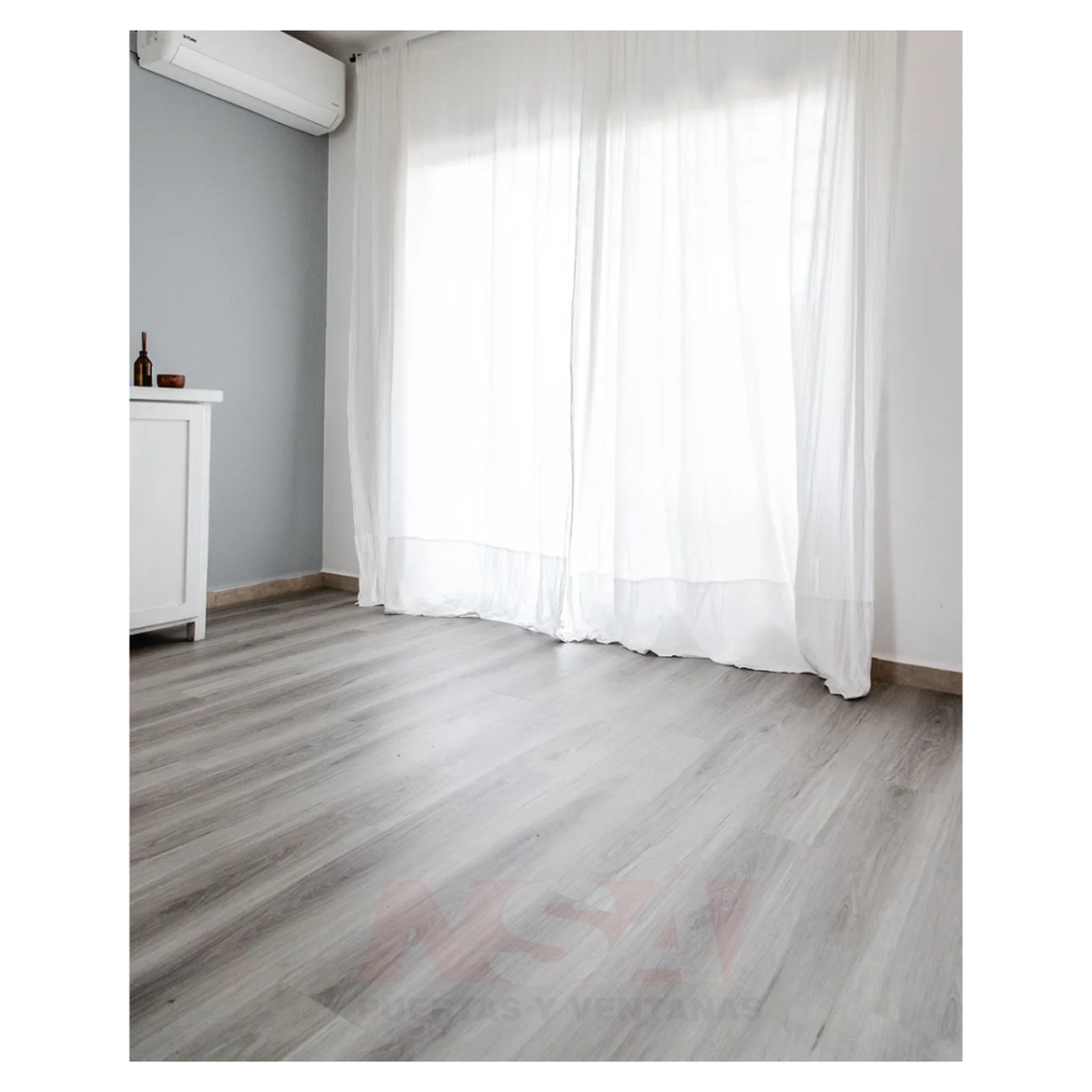 Piso vinilico spc Color Gris.