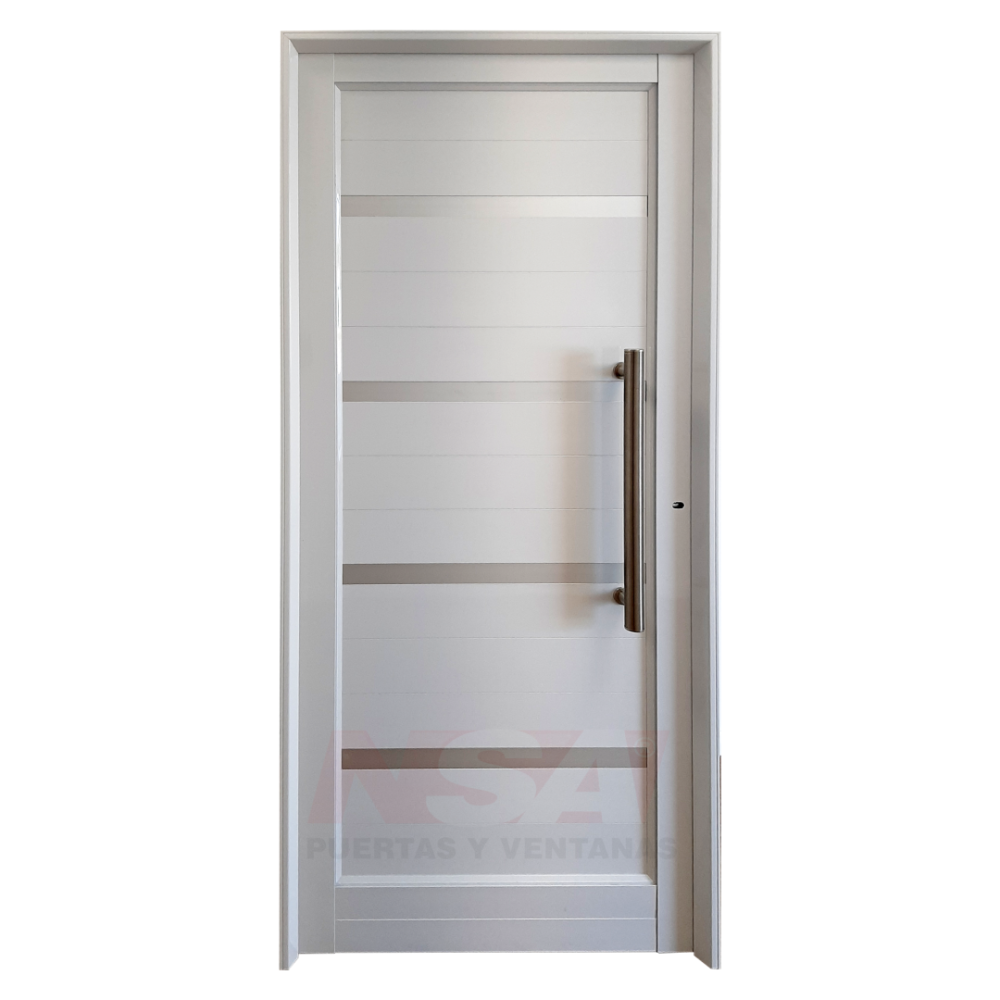 Puerta de aluminio rev. tubular Mod. 706