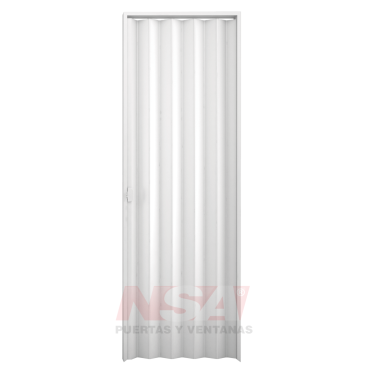 Puerta plegadiza de PVC de 8mm regulables de 0,70 x 2,10 color blanca. 2