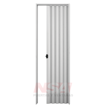 Puerta plegadiza de PVC de 8mm regulables de 0,90 x 2,10 color ceniza.