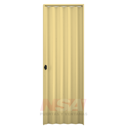Puerta plegadiza de PVC de 8mm regulables de 0,70 x 2,10 color arena.