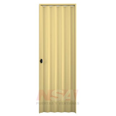 Puerta plegadiza de PVC de 8mm regulables de 0,80 x 2,10 color arena. 2