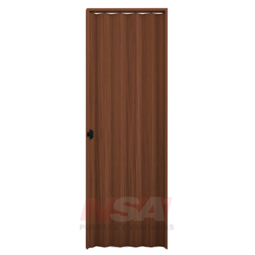 Puerta plegadiza de PVC de 8mm regulables de 0,80 x 2,10 color caoba. 2