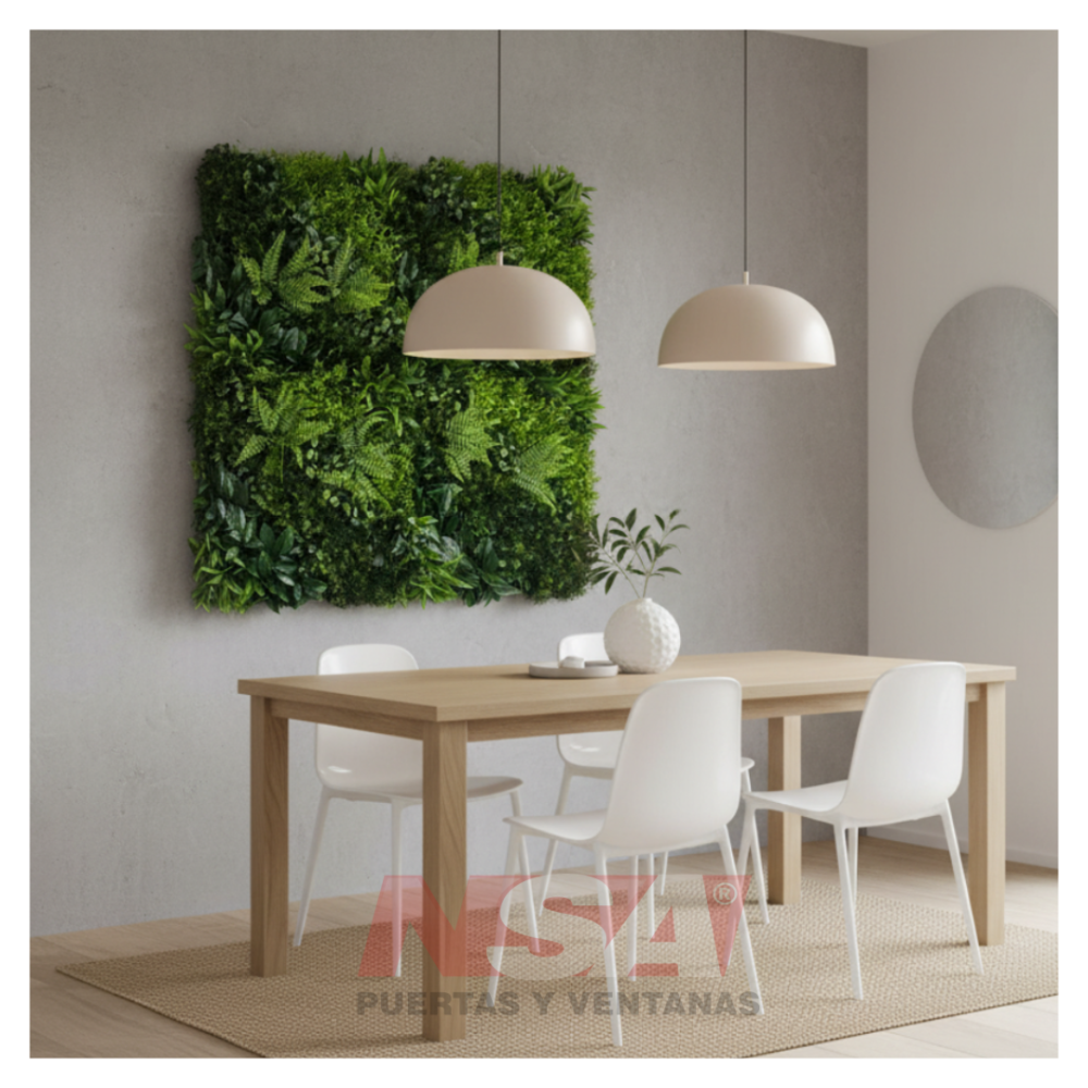 Jardín artificial vertical Modelo Margarita de 100 x 100 cm.