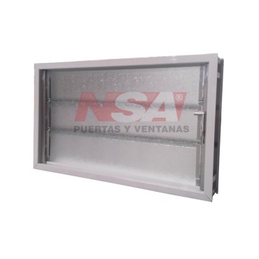 PROMO - Aireador de aluminio de 0,60 x 0,26 con reja y mosquitero.