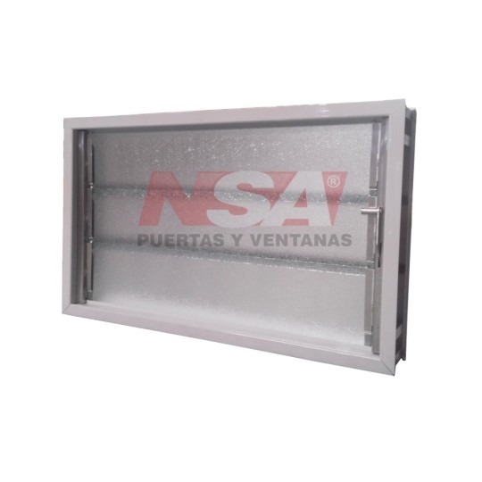 PROMO - Aireador de aluminio de 0,60 x 0,26 con reja y mosquitero.