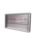 PROMO - Aireador de aluminio de 0,60 x 0,26 con reja y mosquitero.