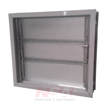 PROMO - Aireador de aluminio de 0,40 x 0,36 con reja y mosquitero.