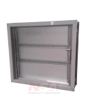 PROMO - Aireador de aluminio de 0,40 x 0,36 con reja y mosquitero.