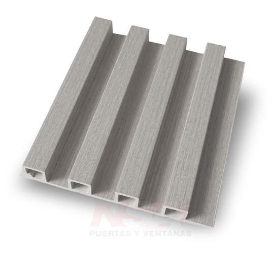 Wall Panel WPC de interior color Gris Claro. Medida 2700 x 168 x 24 mm.