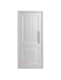 Puerta de chapa inyectada Mod. 2T de color blanca con barral recto de 40 cm.