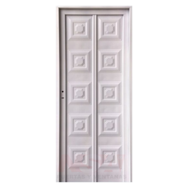 Puerta de chapa simple ciega Mod. 10T blanca de 0,80 x 2,00.