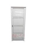 Puerta de aluminio Mod. acanalada ciega de 0,80 x 2,00 color blanca
