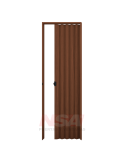 Puerta plegadiza de PVC de 8mm regulables de 1,00 x 2,10 color caoba.
