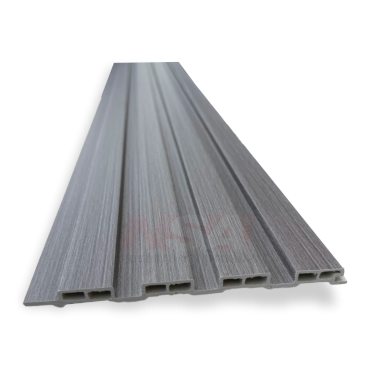 Wall panel WPC de interior Mod. Milo color Gris. Medida 2900 x 160 x 24 mm.