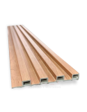 Wall Panel WPC de interior terminaciones Roble. Medidas 2400 x 140 x 14 mm.