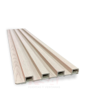 Wall Panel WPC de interior terminaciones Beige. Medidas 2400 x 140 x 14 mm.