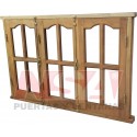 VENTANA DE ALGARROBO DE ABRIR SIN CELOSIAS 150X100
